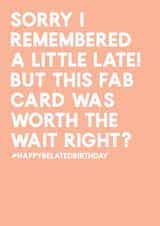 belated forgot Birthday Card 2831 created by Always Sparkle