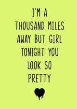 music lyrics Anniversary Card 36728 created by Aidan Rouse