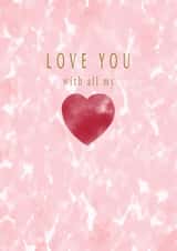 LOVE loveheart Card 34320 created by Michelle Grace