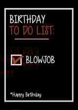 Blowjob naughty Birthday Card 8113 created by Filthy Sentiments