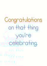 Congratulations Thing Birthday Card 12899 created by Rubber John