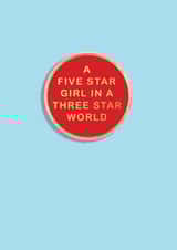 Five star girl card created by Frankie Whistle
