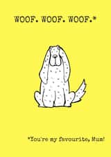 dog funny Mothers Day Card 29511 created by Hedge & Hog Prints