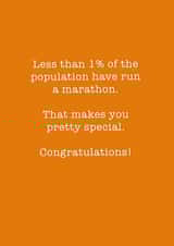 marathon running Congratulations Card 13446 created by Running Cards UK