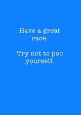 poo race Good Luck Card 13447 created by Running Cards UK