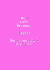 prosecco run Birthday Card 13448 created by Running Cards UK