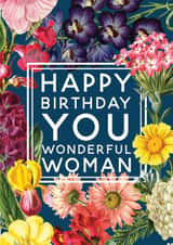 wonderful woman Birthday Card 3434 created by Ivorymint cards