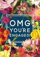 Colourful 'OMG' Engagement card created by Ivorymint cards