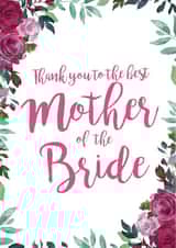 To the best mother of the bride - floral thank you card created by Let's Dream