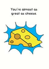 Cheesy greetings card created by Cat Flap Cards