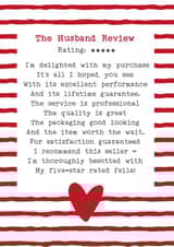 Heartfelt Valentines Day Card - Husband - The Husband Review created by Joanna Miller