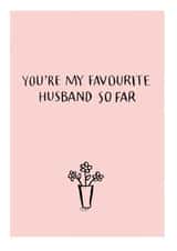 Cheeky Anniversary Card / Valentines Day Card - Husband - Flowers - You're My Favourite Husband So Far created by Have a Gander