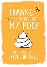 DOG POOP Birthday Card 12194 created by High Five Prints Co