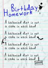 funny cake Birthday Card 36883 created by Oh My! Designs