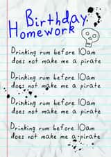 pirate rum Birthday Card 13494 created by Oh My! Designs