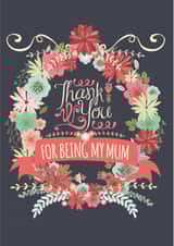 floral wreath Mothers Day Card 36676 created by Betty Kitten