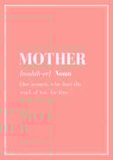 definition dictionary Mothers Day Card 1354 created by Pottsy Prints