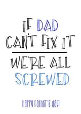 fix funny Father's Day Card 8438 created by Parsy Designs