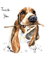 Thank You Basset Dog Card created by SABIVO Design by Sabina