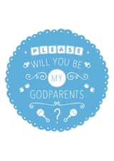 godparents blue Christening Card 4791 created by Hello Fridays Studio
