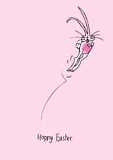 bunny rabbit Easter Card 12765 created by Charlene Mitchell