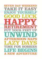 weekend put Retirement Card 13637 created by Rosie Robins