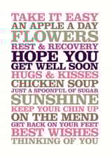 an apple Get Well Card 13638 created by Rosie Robins