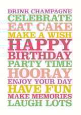 party time Birthday Card 13639 created by Rosie Robins