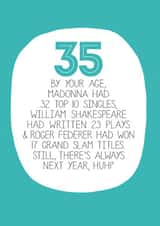 35 age Birthday Card 12993 created by Paper Plane