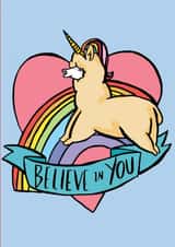 alpaca unicorn Card 28176 created by Emily Hline Illustration