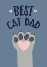 Best cat dad Father's Day card created by Wink Design - Michelle Roberts