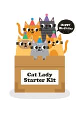 Cat Lady Starter Kit Birthday Card created by Studio Boketto