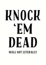 knock them Good Luck Card 35805 created by Tia Russell