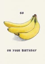 go bananas Birthday Card 5416 created by Roisin Cafferty