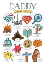 Best Daddy - Daddy - Daddy Youre The Best - Super Friend - Spider Catcher - Monster - Tree - Campfire - Bear Hug - Cute - From the Kids - Birthday Card created by Eskimo Kiss Designs