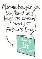 1st Fathers Day concept Father's Day Card 7857 created by Tarot Close Design