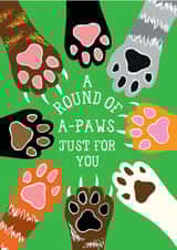 Funny Cat Paws Congratulations Card created by Woah there Pickle