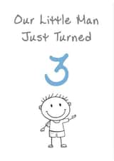 Cute Birthday Card - Little Man - 3rd created by @MisterDave