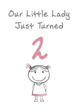 Cute Birthday Card - Little Lady - 2nd created by @MisterDave