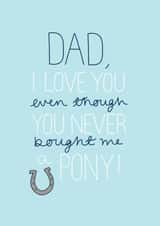 dad pony Father's Day Card 8771 created by Sioux Alice