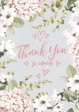 botanical pretty Thank You Card 2435 created by Lucy Ledger