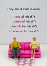 funny adult Just because Card 11412 created by Bold & Bright Cards