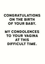 birth vagina New Baby Card 11905 created by Holy Flaps