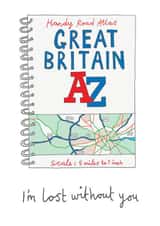 Cute Anniversary/Valentines Card - A to Z Map - Lost Without You created by You've Got Pen On Your Face
