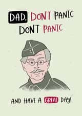 Dad's Army TV Show Birthday Card - Lance Corporal Jack Jones - Dad, Don't Panic, Don't Panic And Have A Great Day created by Abbie Imagine