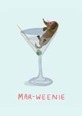 Quarantine Mar-Weenie Celebration Card created by Faye Finney