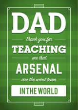 football arsenal Father's Day Card 34305 created by Diverse Pixels