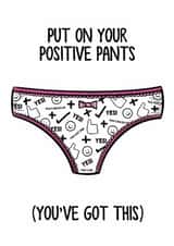 positive pants Good Luck Card 8921 created by Of Life & Lemons Ltd.