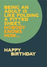 Funny Typography Birthday Card 12623 created by Electric Carp
