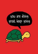 encouragement tortoise Good Luck Card 13801 created by Poppy Lane